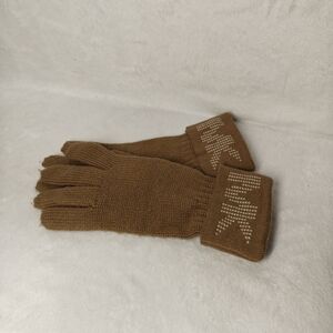 Michael Kors Tan Knit Gloves